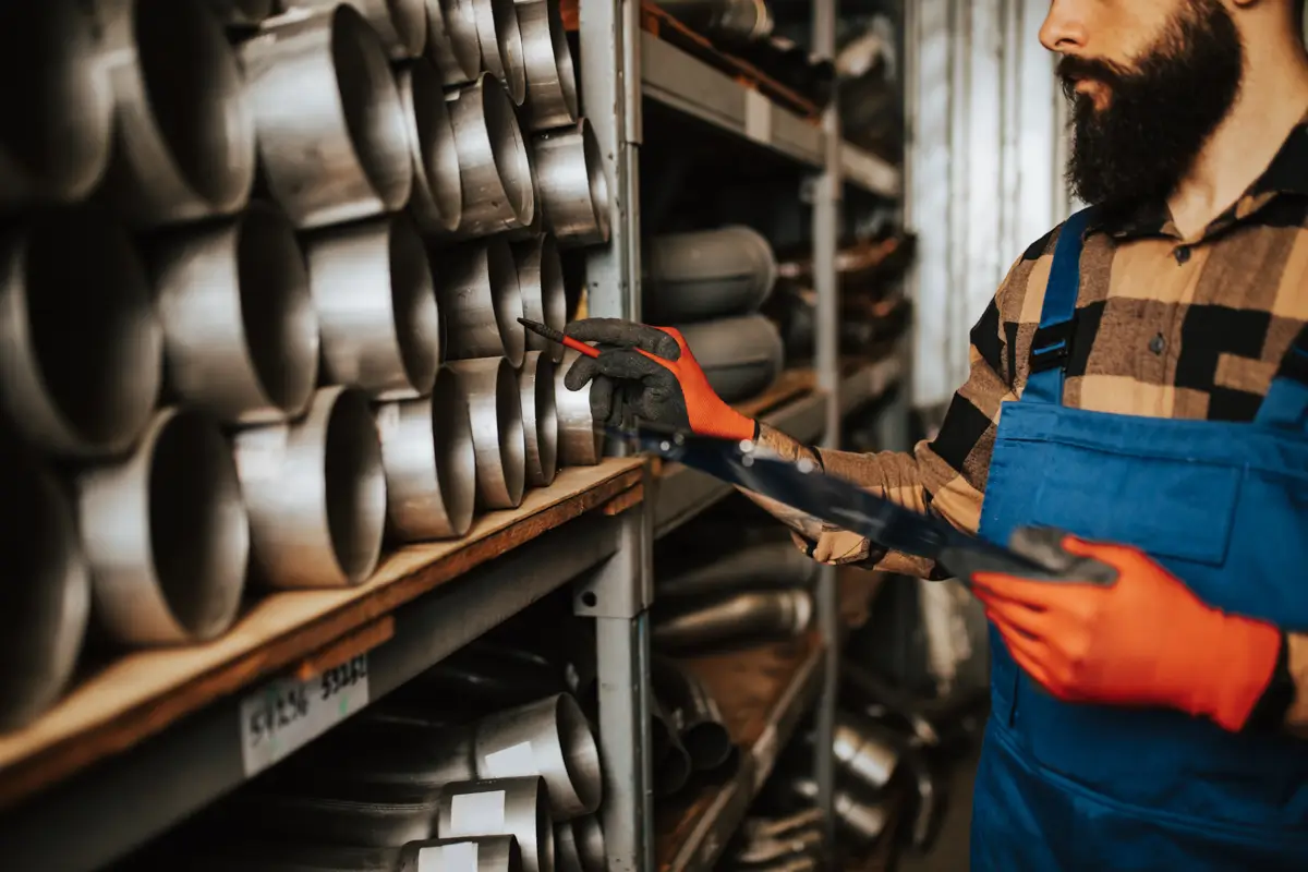Parts Employee searching in-stock parts